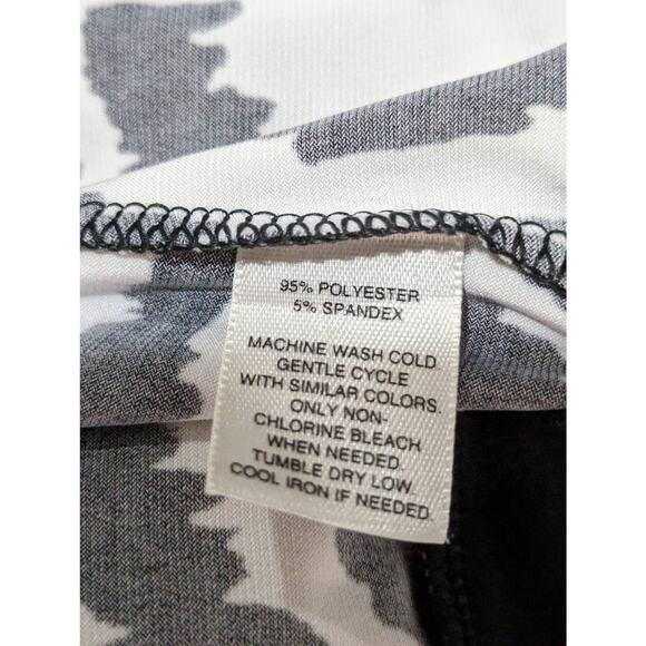 White House Black Market Black White Off Shoulder Tie Top Medium - Picture 5 of 5